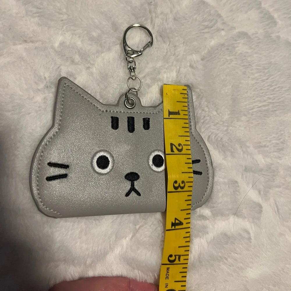 Gray Cat-Shaped Coin Purse